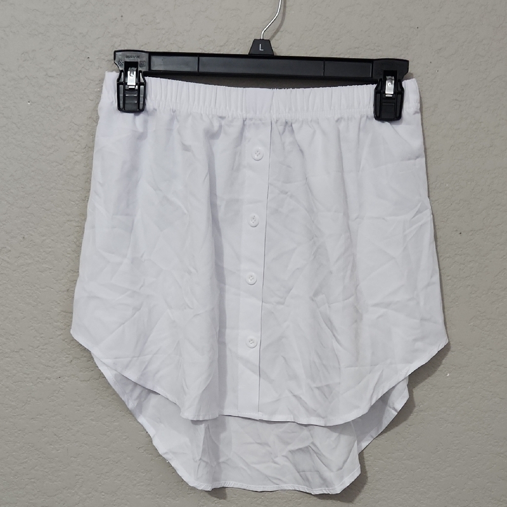White Button-Down Shirt Extender Women's Size Small